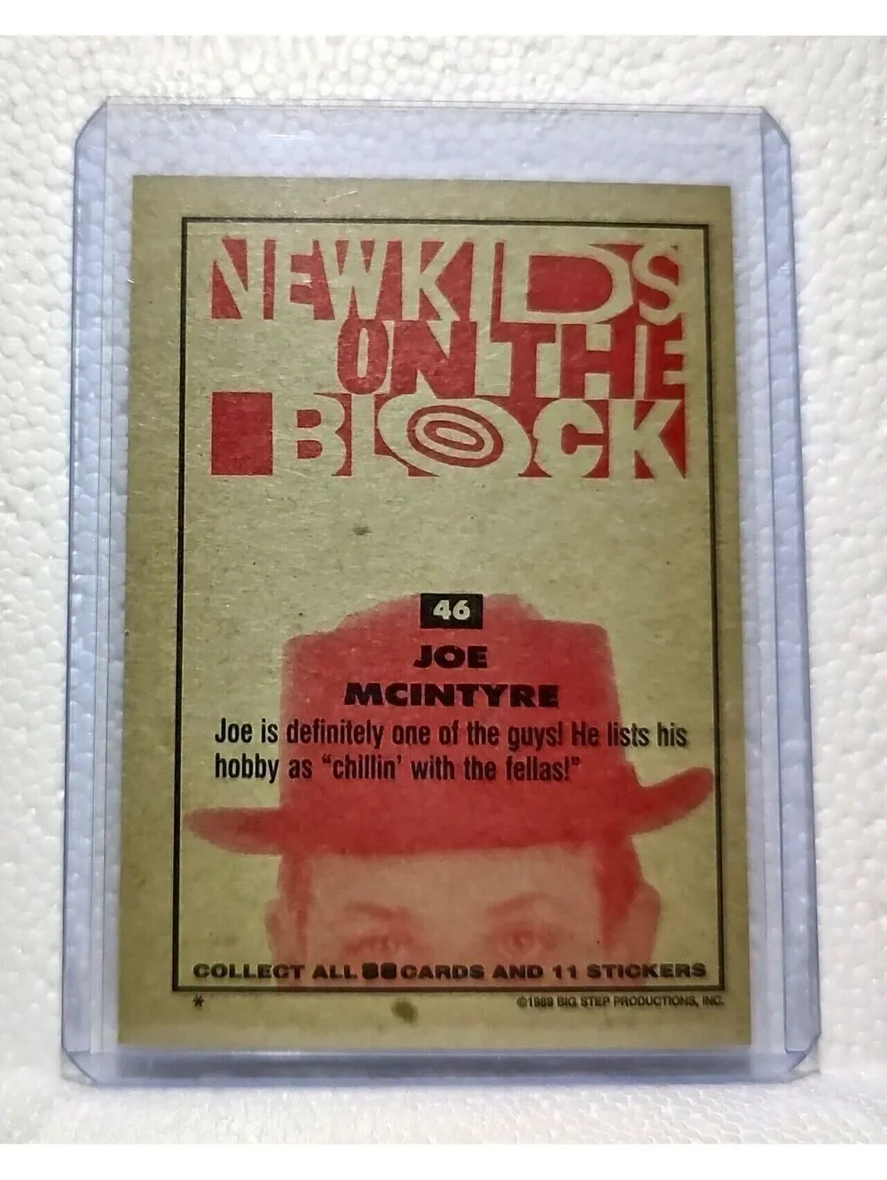 Joe Mcintyre 1989 New Kids on the Block #46 Trading Card